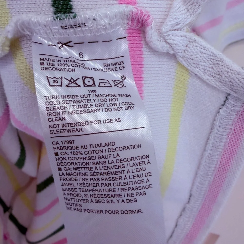 Janie and Jack Boys Striped Polo Shirt Size 6 Pastel Pink Green Yellow Cotton